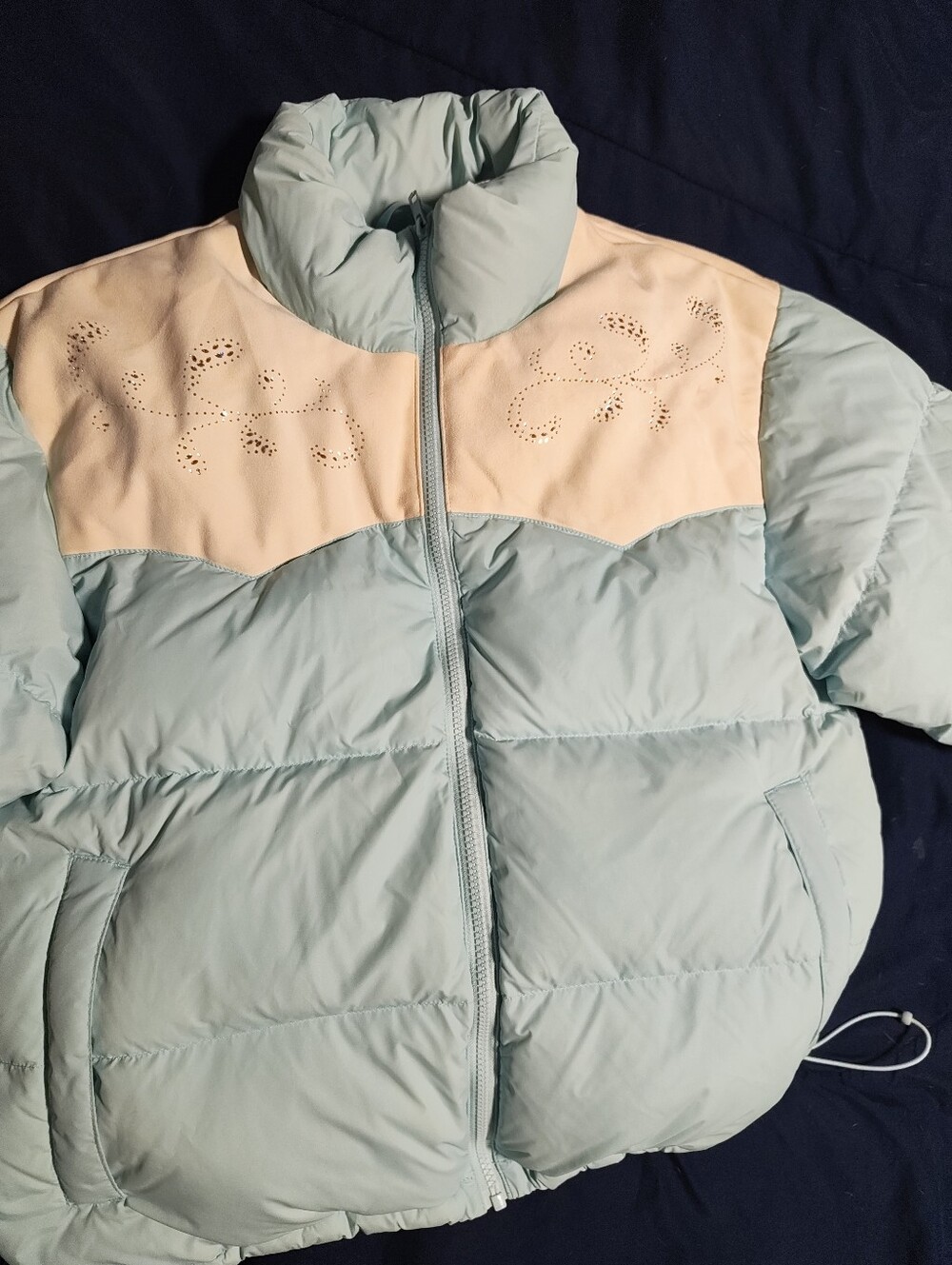 GOLF WANG 2022 Logo Puffy Jacket Western Rhinestone Down